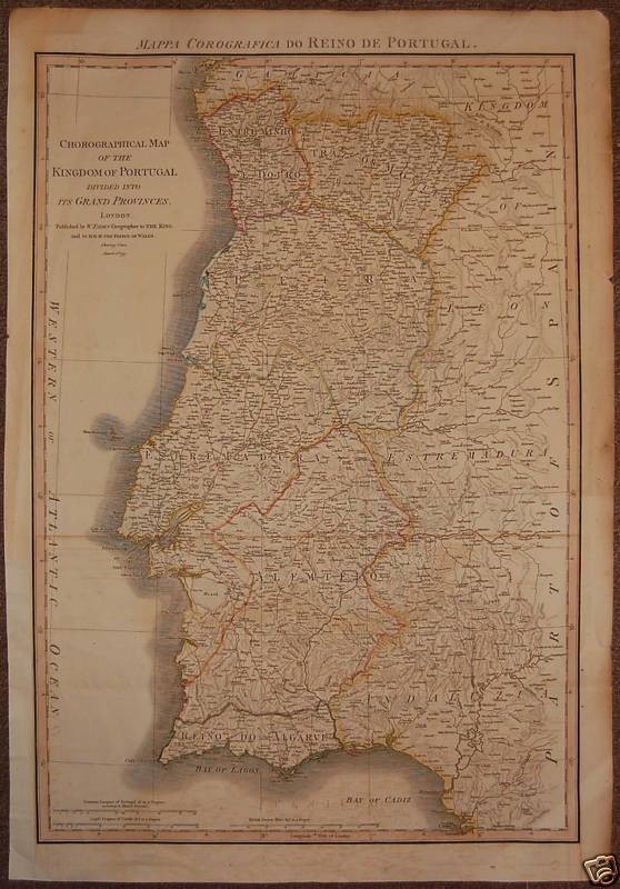 Gran mapa de Portugal, 1797. William Faden